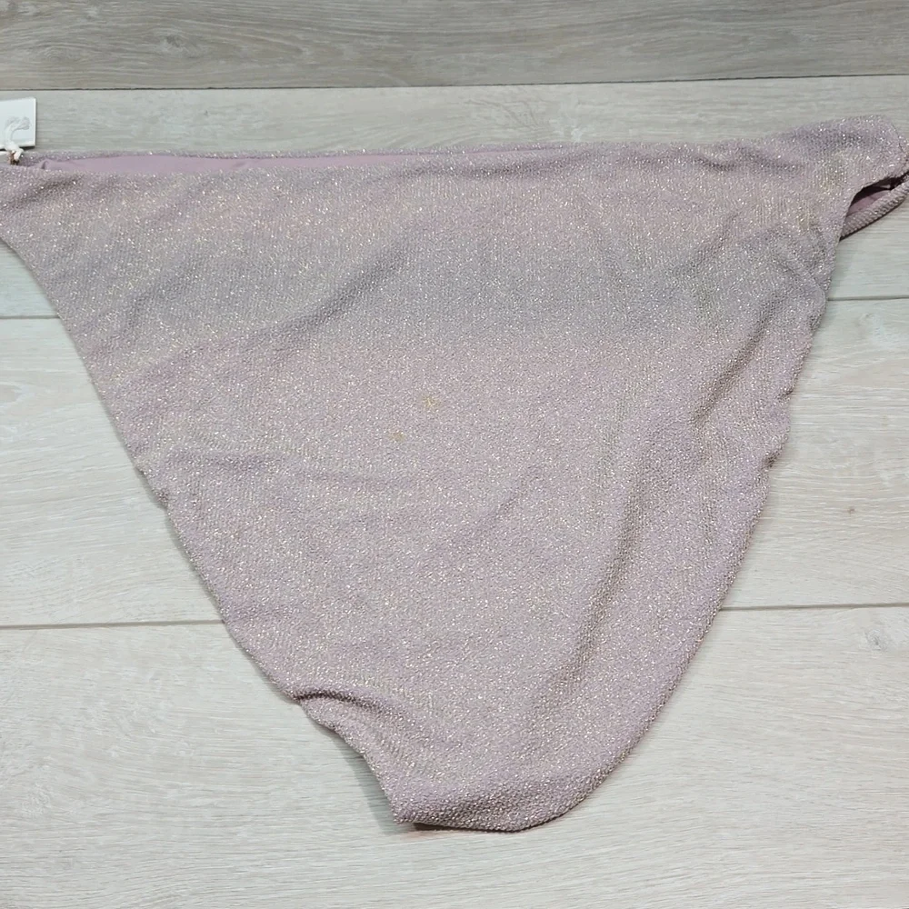 NWT Good American Women Sparkle Better Bikini Bottom Swim sz 7/4XL